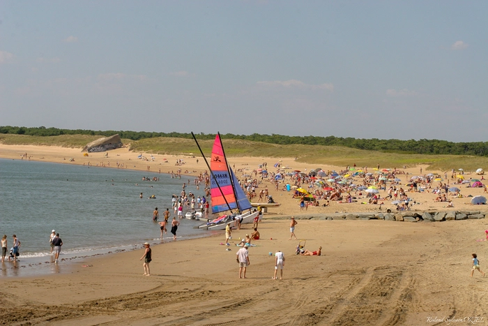 La plage de Saint-Hilaire-de-Riez melant bord de mer et foret